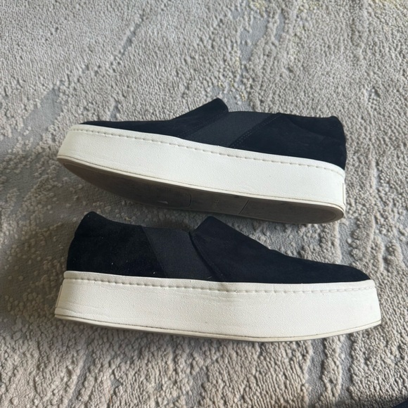 Vince Warren Slip On Platform black Suede Sneakers 7 - Picture 8 of 11